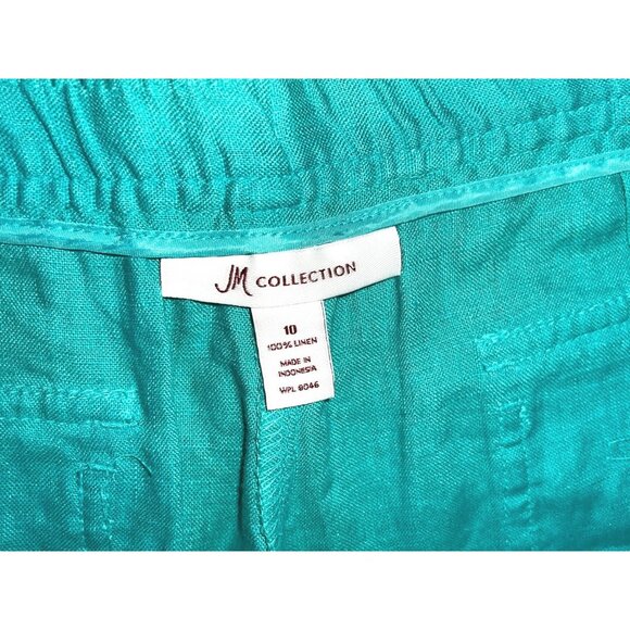 JM Collection Vintage100% Linen Casual Straight Leg Pants Sz 10 Womens (Medium) - Picture 4 of 10